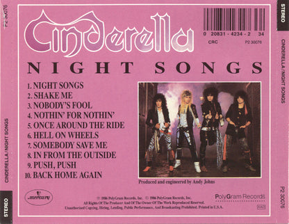 Cinderella (3) : Night Songs (CD, Album, Club, CRC)