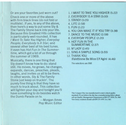 Sly & The Family Stone : Greatest Hits (CD, Comp, Club, RE)