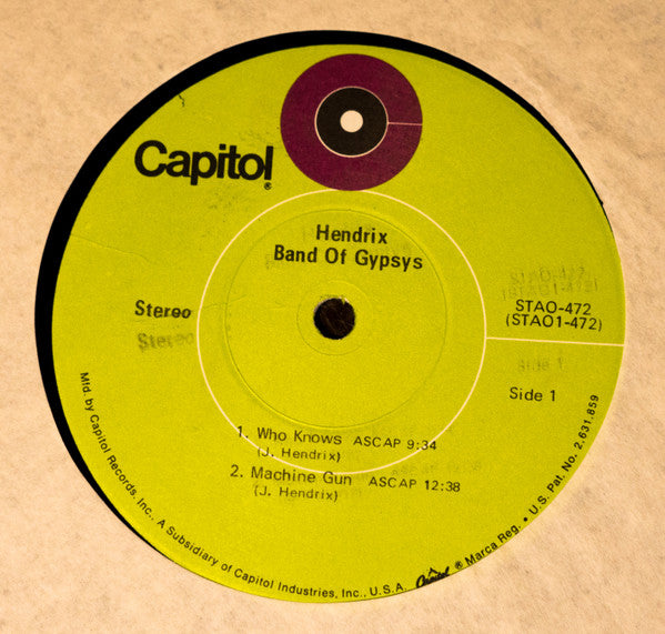 Hendrix* : Band Of Gypsys (LP, Album, Win)