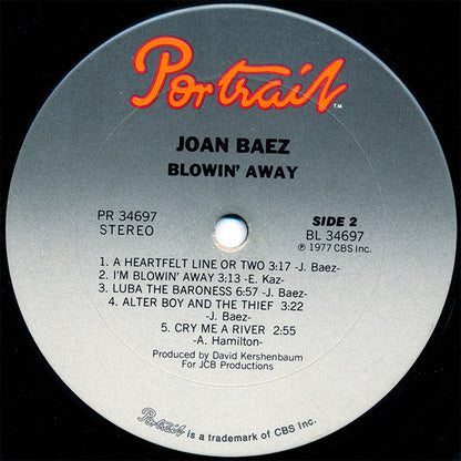 Joan Baez : Blowin' Away (LP, Album, San)