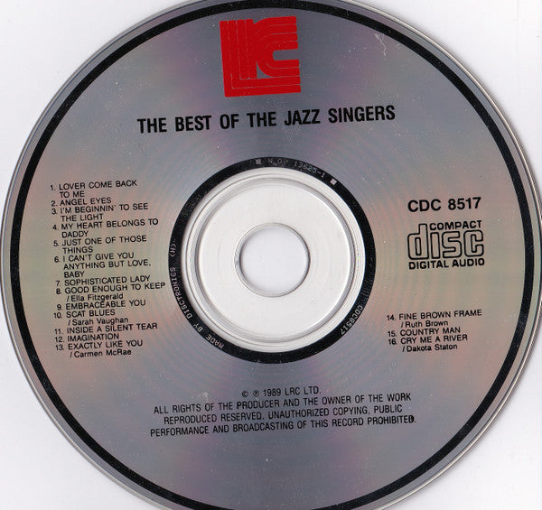 Various : The Best Of The Jazz Singers (CD, Comp)
