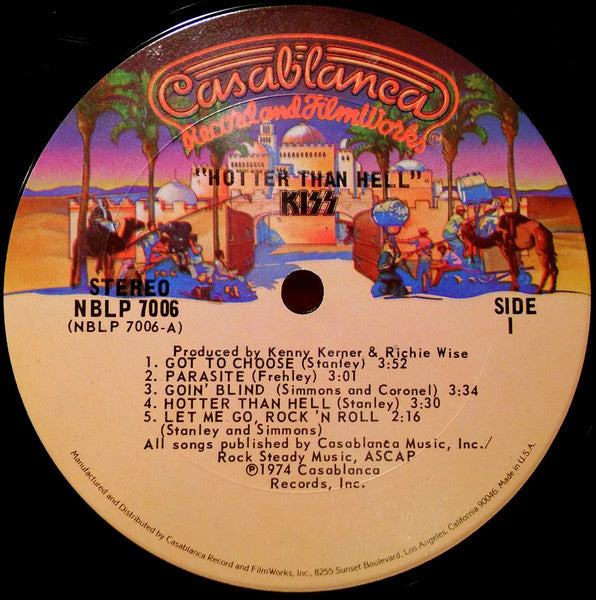 Kiss : Hotter Than Hell (LP, Album, RE)