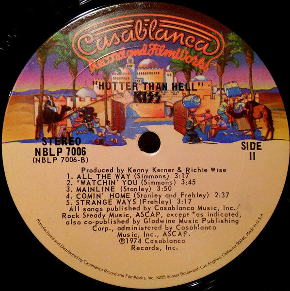 Kiss : Hotter Than Hell (LP, Album, RE)