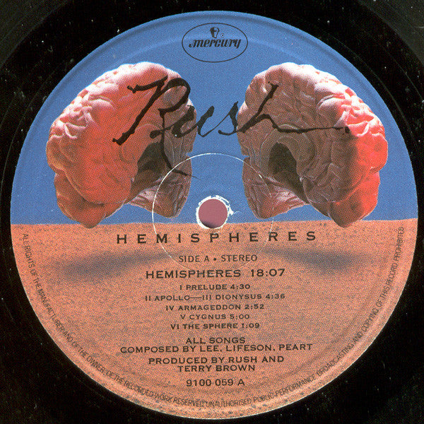 Rush : Hemispheres (LP, Album, Gat)
