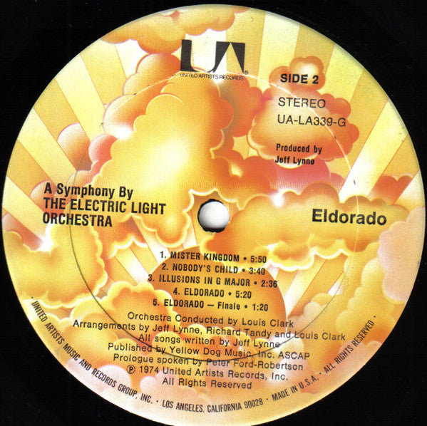 Electric Light Orchestra : Eldorado - A Symphony By The Electric Light Orchestra (LP, Album, RE, Ter)