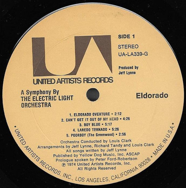 Electric Light Orchestra : Eldorado - A Symphony By The Electric Light Orchestra (LP, Album, Ter)