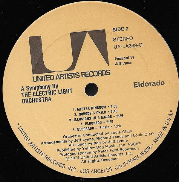 Electric Light Orchestra : Eldorado - A Symphony By The Electric Light Orchestra (LP, Album, Ter)