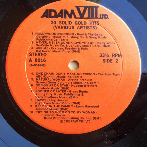 Various : 20 Solid Gold Hits (LP, Comp, Red)