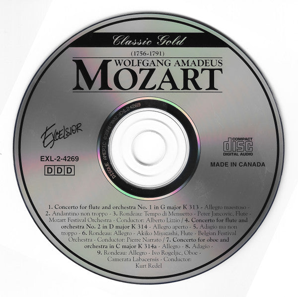 Wolfgang Amadeus Mozart : Concertos For Flute And Orchestra No. 1 + 2 / Concerto For Oboe And Orchestra (CD, Comp)
