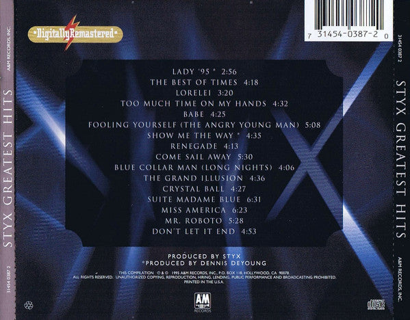 Styx : Greatest Hits (CD, Comp, RM)