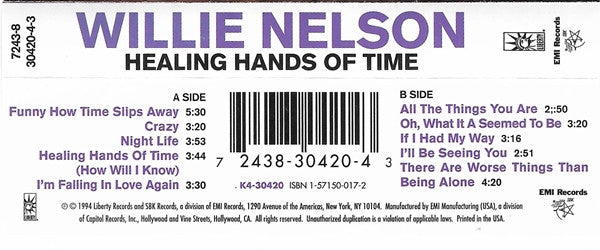 Willie Nelson : Healing Hands Of Time (Cass, Album)