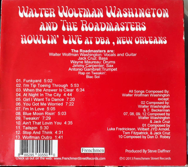 Walter "Wolfman" Washington : Howlin' Live At DBA New Orléans (CD, Album, Dig)