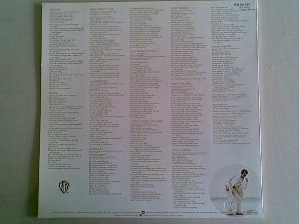 James Taylor (2) : Gorilla (LP, Album, RE)