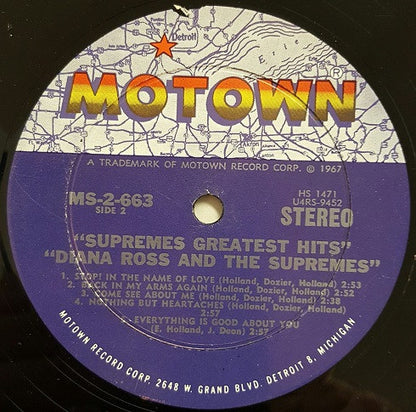 Diana Ross And The Supremes* : Greatest Hits (2xLP, Album, Comp, Hol)