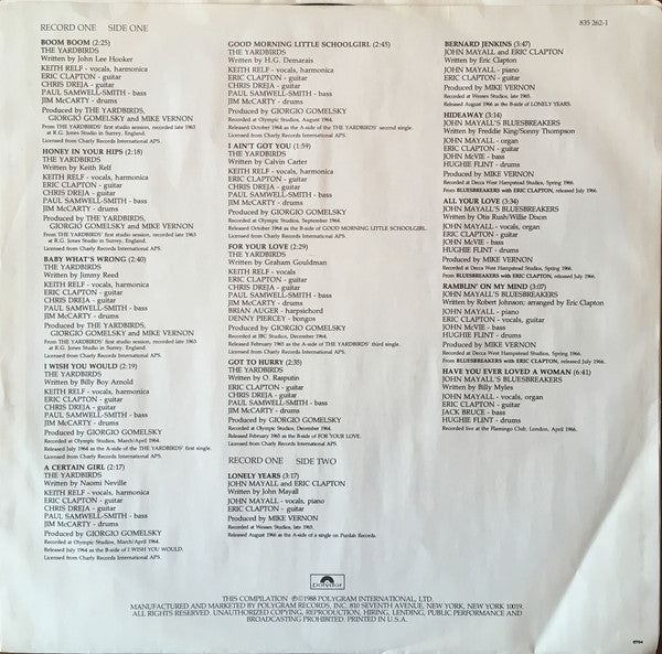 Eric Clapton : Crossroads (6xLP, Comp + Box, Comp)