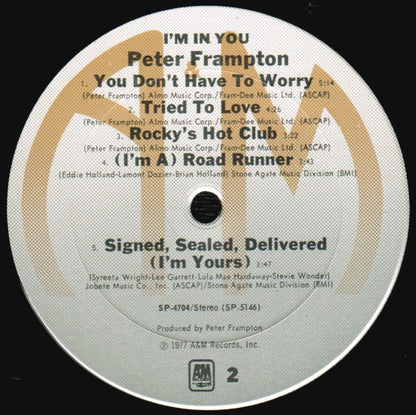 Peter Frampton : I'm In You (LP, Album, Pit)