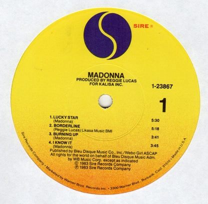 Madonna : Madonna (LP, Album, RE, Win)