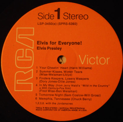 Elvis Presley : Elvis For Everyone! (LP, Album, RE)