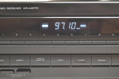 Kenwood KR-A4070  AM/FM Stereo Receiver * 60W RMS * Fully Serviced * Manual