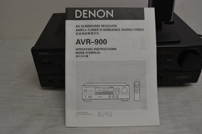 Denon AVR-900 Stereo Receiver * Remote * Fully Serviced * 60W RMS * Manual