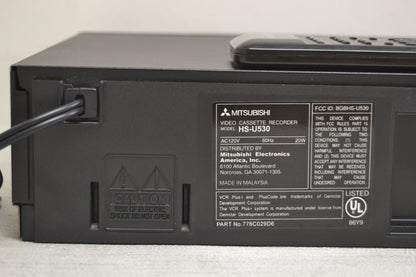 Mitsubishi HS-U530 Video Cassette Recorder * HIFI * Remote * Fully Serviced * New Belts
