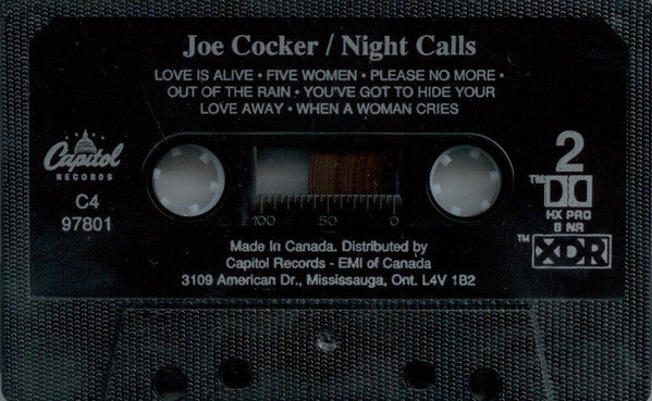 Joe Cocker : Night Calls (Cass, Album, Dol)