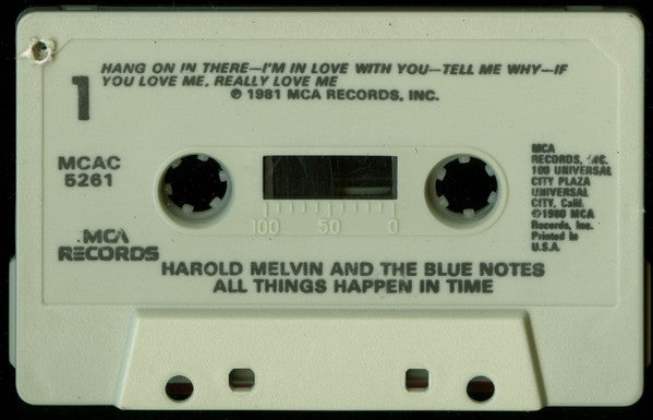 Harold Melvin And The Blue Notes : All Things Happen In Time (Cass, Album)