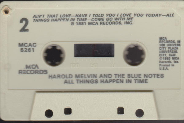 Harold Melvin And The Blue Notes : All Things Happen In Time (Cass, Album)