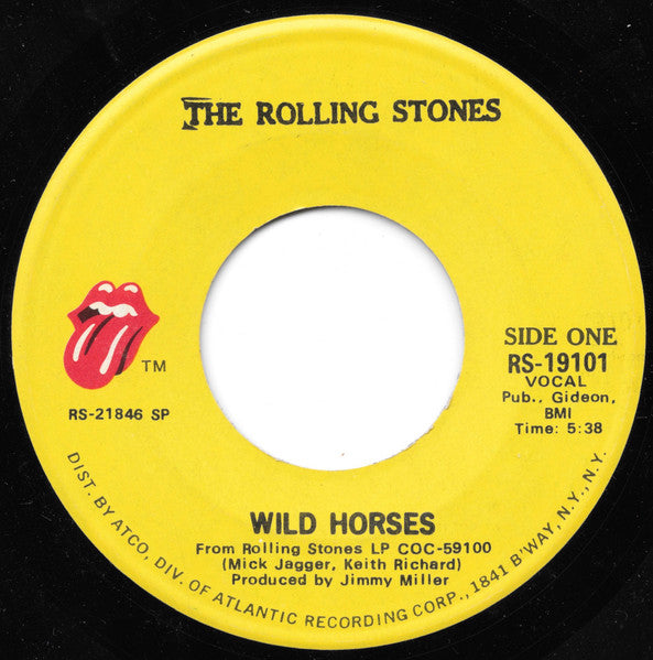The Rolling Stones : Wild Horses / Sway (7", Single, Spe)