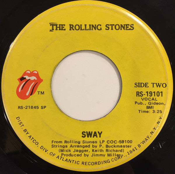 The Rolling Stones : Wild Horses / Sway (7", Single, Spe)