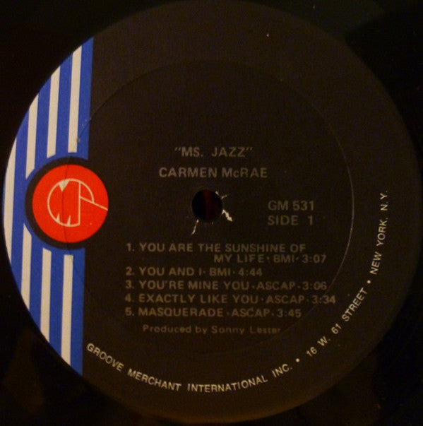 Carmen McRae : Ms. Jazz (LP, Album)