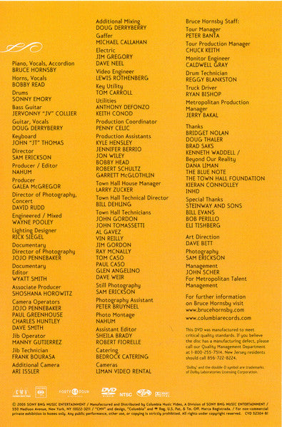 Bruce Hornsby And The Noisemakers : Three Nights On The Town (DVD-V, NTSC, Dol)