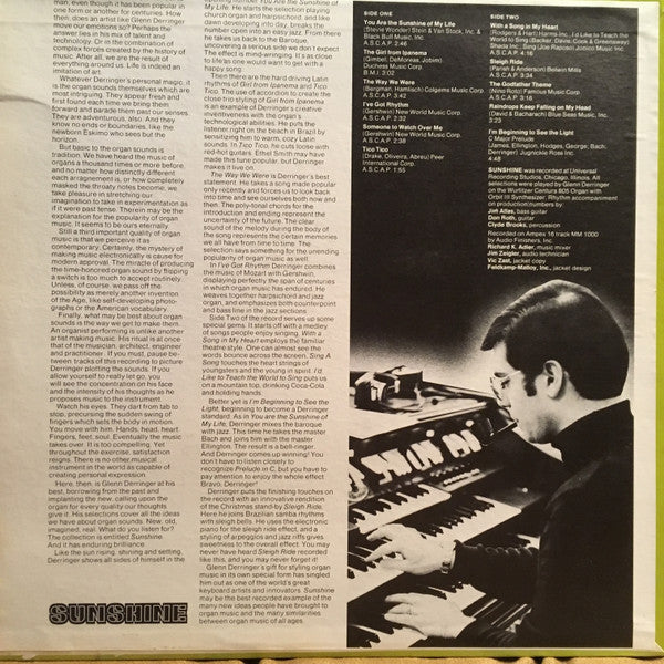 Glenn Derringer : Sunshine (LP, Album)