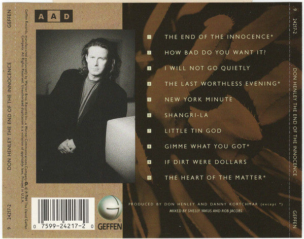 Don Henley : The End Of The Innocence (CD, Album, Dig)