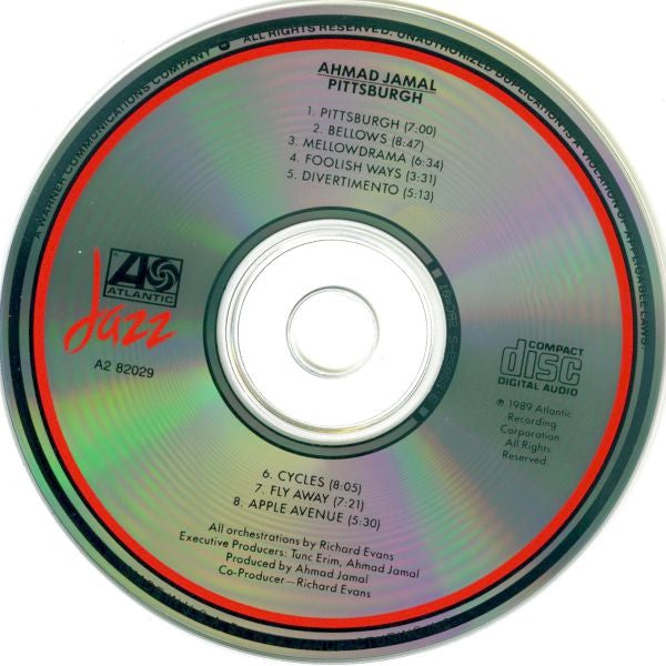 Ahmad Jamal : Pittsburgh (CD, Album, Club)