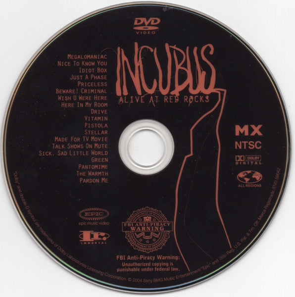 Incubus (2) : Alive At Red Rocks (DVD-V, NTSC + CD)