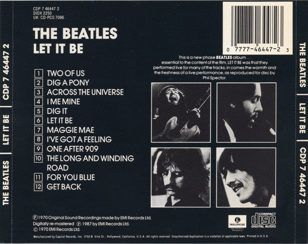 The Beatles : Let It Be (CD, Album, RE, RM, DAD)