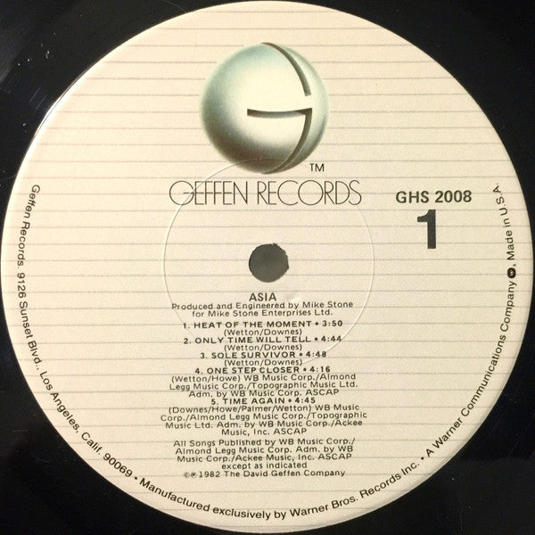 Asia (2) : Asia (LP, Album, Win)