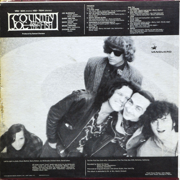 Country Joe & The Fish* : Electric Music For The Mind And Body (LP, Album, San)