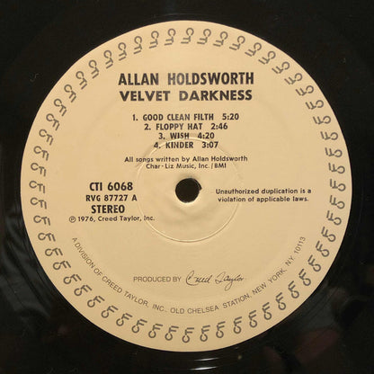 Allan Holdsworth : Velvet Darkness (LP, Album)
