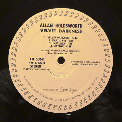 Allan Holdsworth : Velvet Darkness (LP, Album)