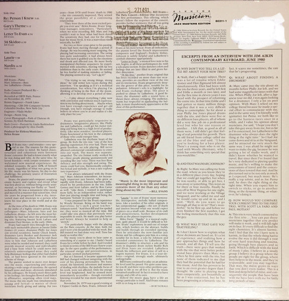 Bill Evans : The Paris Concert (Edition Two) (LP, Album, Promo)