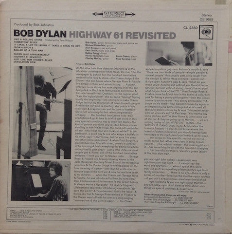 Bob Dylan : Highway 61 Revisited (LP, Album, San)