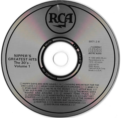 Various : Nipper's Greatest Hits - The 30's Volume 1 (CD, Comp, RE, RM)