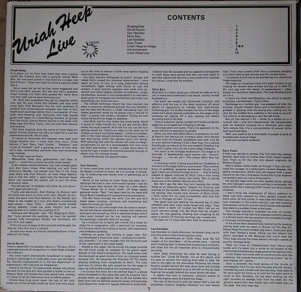Uriah Heep : Uriah Heep Live (2xLP, Album, Gat)