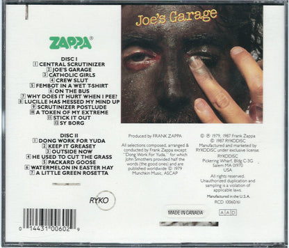 Frank Zappa : Joe's Garage Acts I, II, & III (2xCD, Comp, RM)