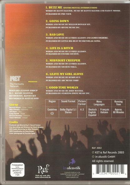 Bernard Allison : Kentucky Fried Blues (DVD-V, Album)