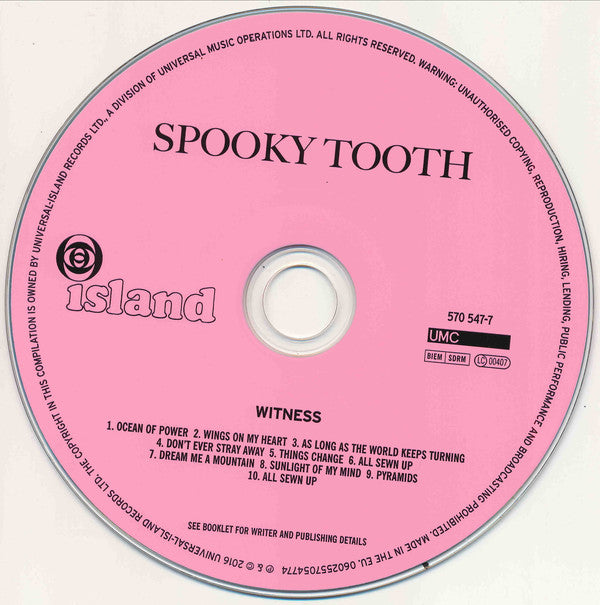 Spooky Tooth : Witness (CD, Album, RE, RM)