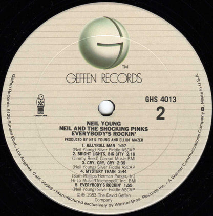 Neil Young & The Shocking Pinks : Everybody's Rockin' (LP, Album, Club)