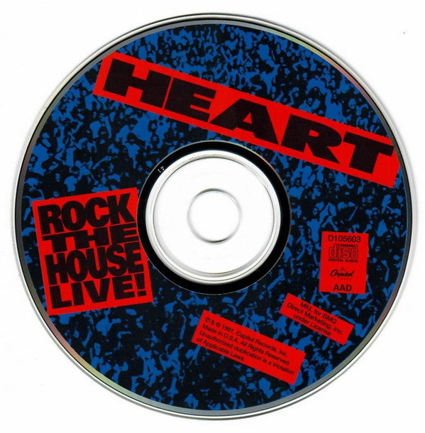 Heart : Rock The House Live! (CD, Album, Club)